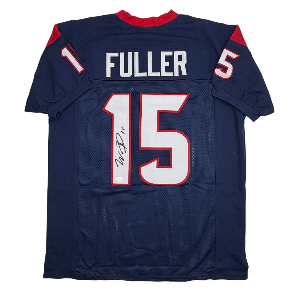 Autographed/Signed Will Fuller Houston Blue Football Jersey JSA COA (ONLINE ORDER ONLY)