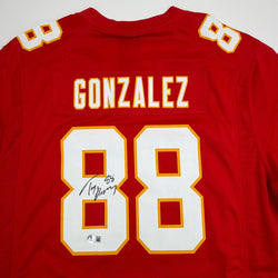 Autographed/Signed Tony Gonzalez Kansas City Chiefs Authentic Nike Red Football Jersey Beckett BAS COA (ONLINE ORDER ONLY)