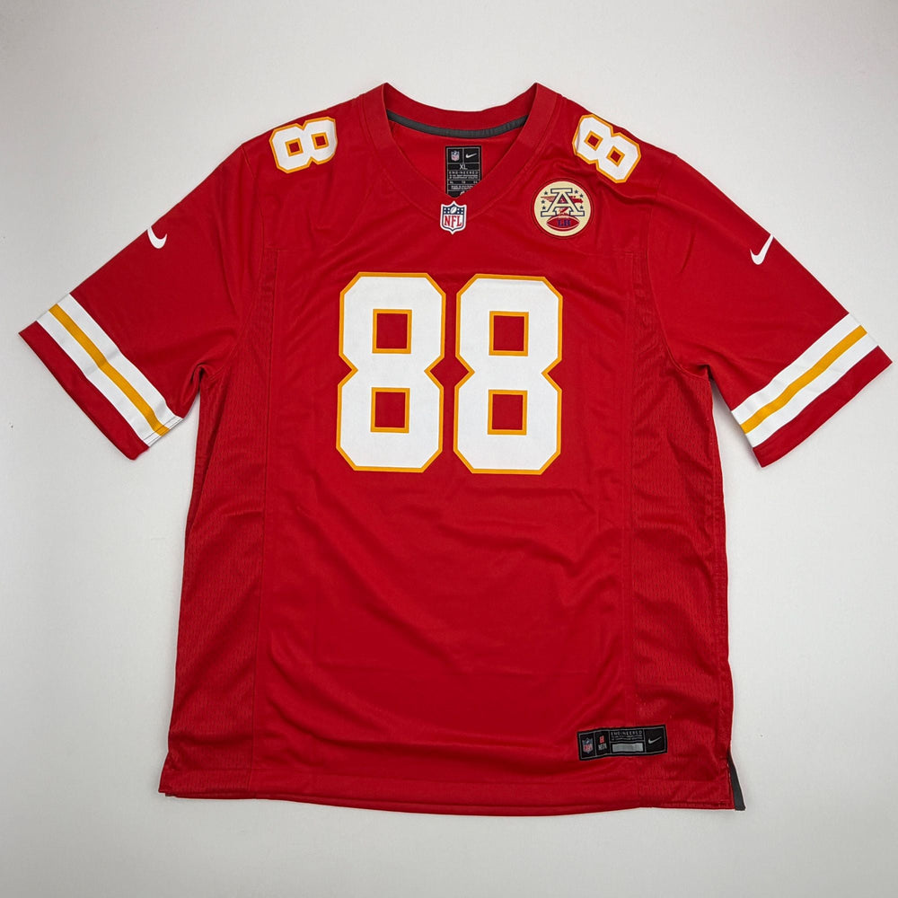 Autographed/Signed Tony Gonzalez Kansas City Chiefs Authentic Nike Red Football Jersey Beckett BAS COA (ONLINE ORDER ONLY)