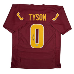 Autographed/Signed Jordyn Tyson Arizona State Maroon College Football Jersey Beckett BAS COA (ONLINE ORDER ONLY)