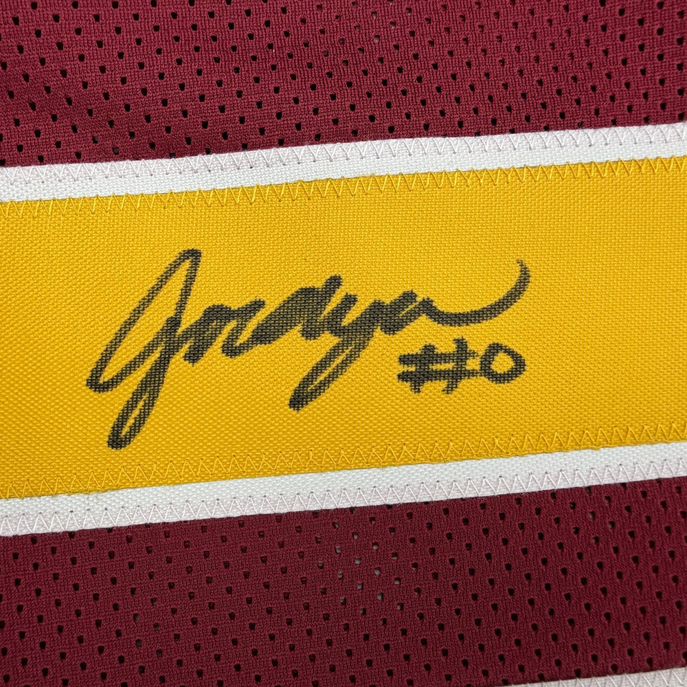 Autographed/Signed Jordyn Tyson Arizona State Maroon College Football Jersey Beckett BAS COA (ONLINE ORDER ONLY)