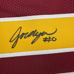Autographed/Signed Jordyn Tyson Arizona State Maroon College Football Jersey Beckett BAS COA (ONLINE ORDER ONLY)