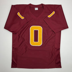 Autographed/Signed Jordyn Tyson Arizona State Maroon College Football Jersey Beckett BAS COA (ONLINE ORDER ONLY)