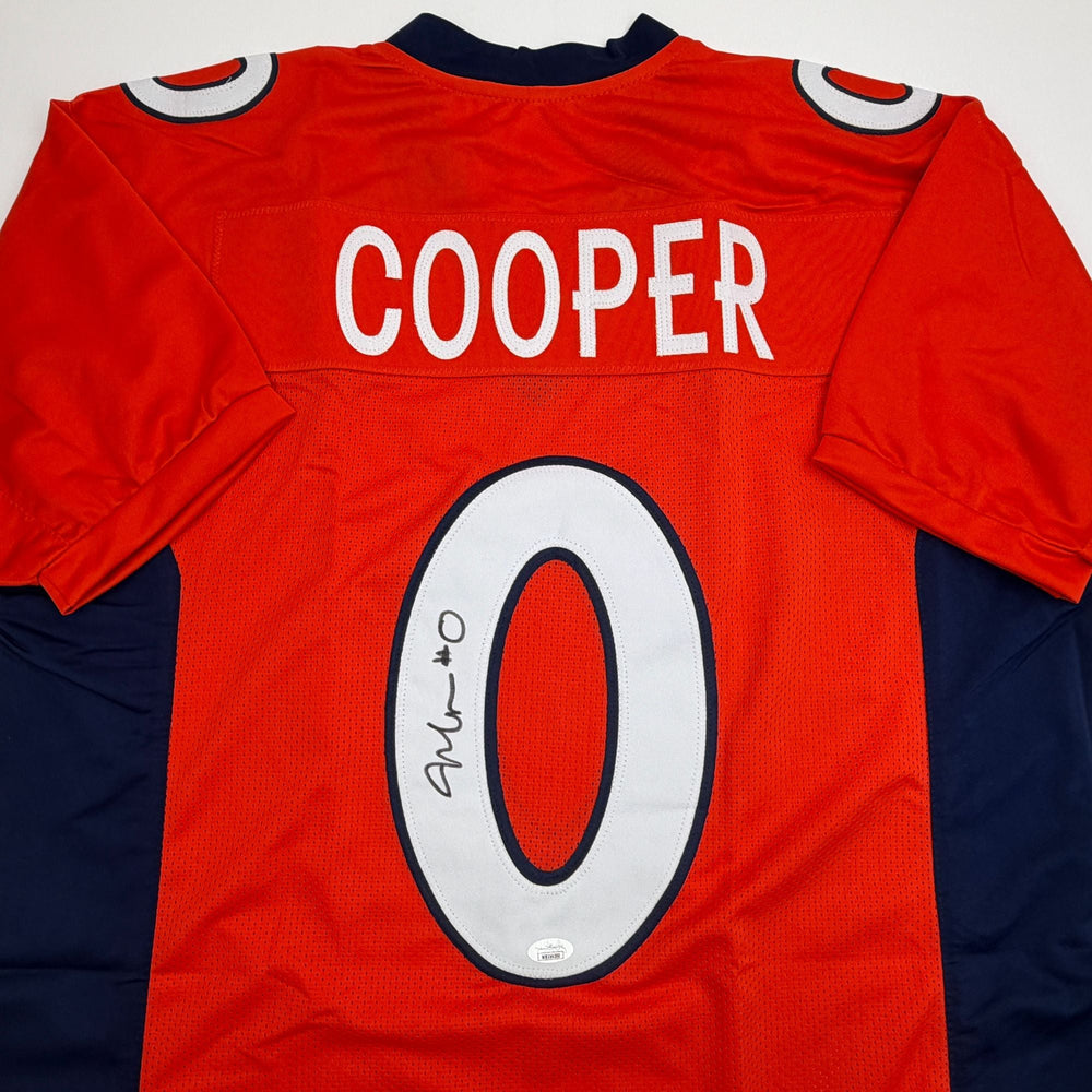 Autographed/Signed Jonathon Cooper Denver Orange Football Jersey JSA COA (ONLINE ORDER ONLY)