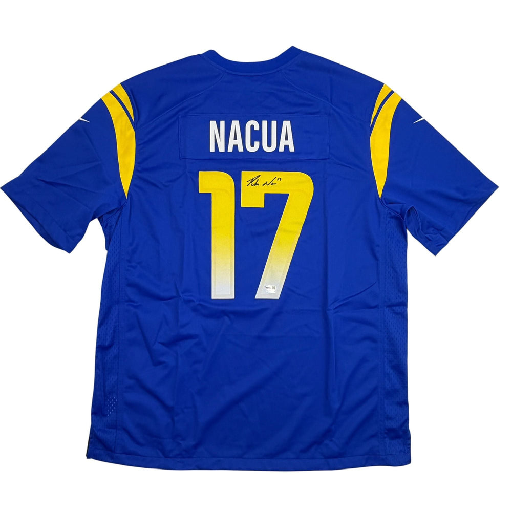 Autographed/Signed Puka Nacua #17 Los Angeles LA Rams Blue Authentic Nike Rookie Football Jersey Fanatics COA (ONLINE ORDER ONLY)