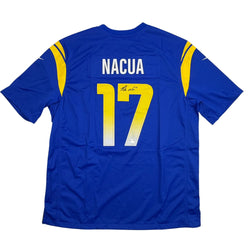 Autographed/Signed Puka Nacua #17 Los Angeles LA Rams Blue Authentic Nike Rookie Football Jersey Fanatics COA (ONLINE ORDER ONLY)