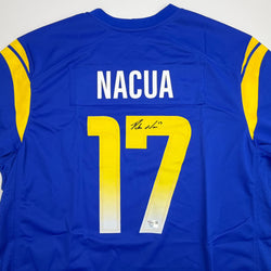 Autographed/Signed Puka Nacua #17 Los Angeles LA Rams Blue Authentic Nike Rookie Football Jersey Fanatics COA (ONLINE ORDER ONLY)