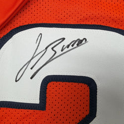 Autographed/Signed Jahdae Barron Denver Orange Football Jersey Beckett BAS COA (ONLINE ORDER ONLY)
