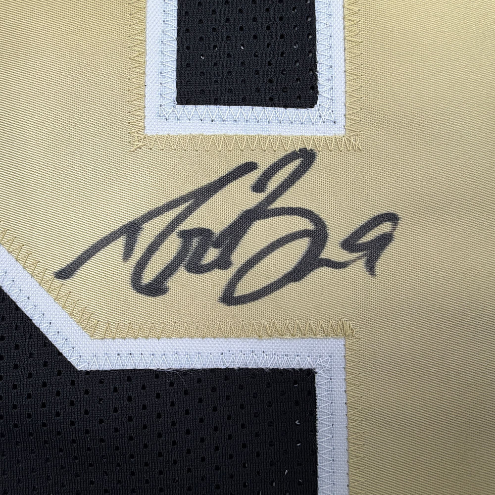 Autographed/Signed Drew Brees New Orleans Black Pro Cut Football Jersey Beckett BAS COA (ONLINE ORDER ONLY)