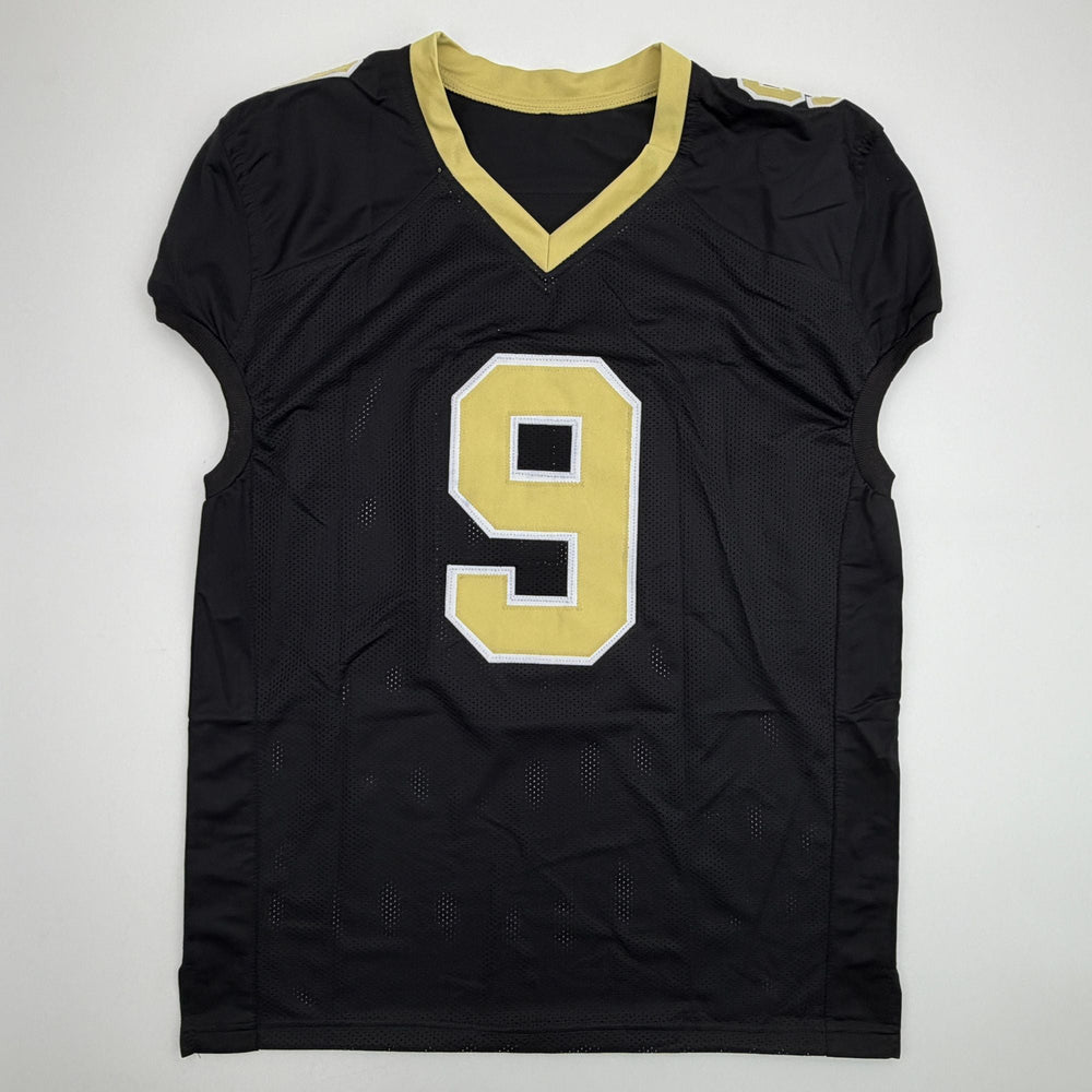 Autographed/Signed Drew Brees New Orleans Black Pro Cut Football Jersey Beckett BAS COA (ONLINE ORDER ONLY)
