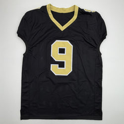 Autographed/Signed Drew Brees New Orleans Black Pro Cut Football Jersey Beckett BAS COA (ONLINE ORDER ONLY)