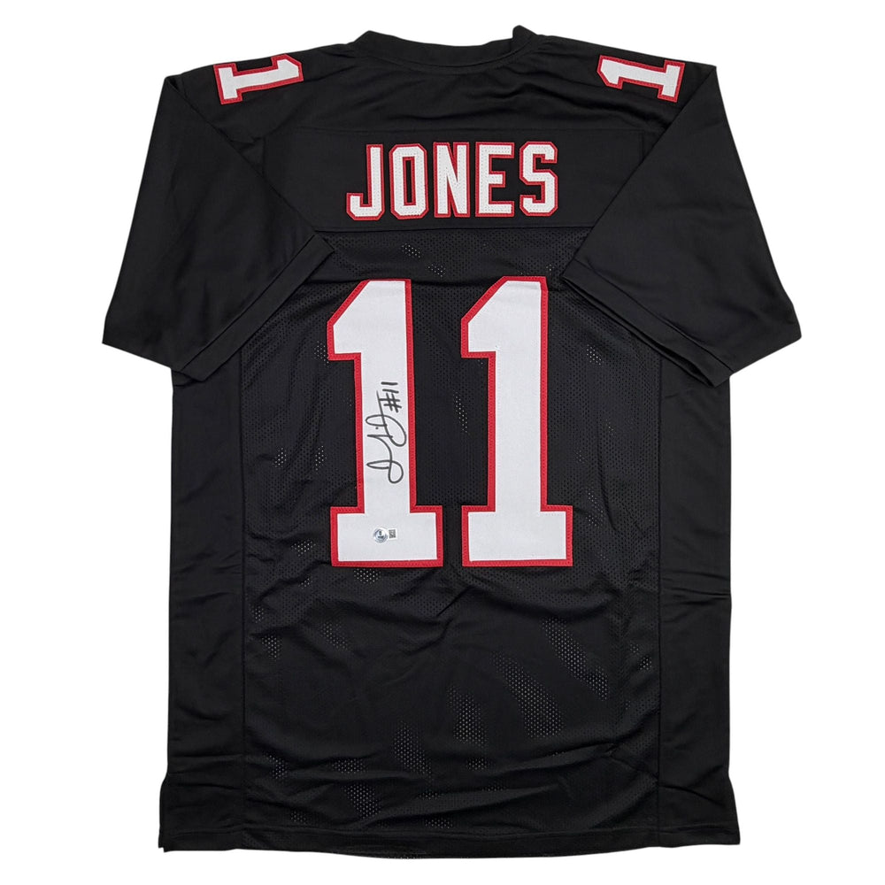 Autographed/Signed Julio Jones Atlanta Black Retro Football Jersey Beckett BAS COA (ONLINE ORDER ONLY)