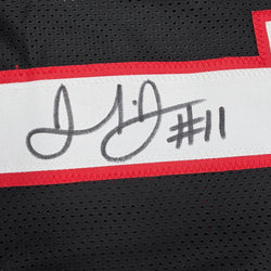 Autographed/Signed Julio Jones Atlanta Black Retro Football Jersey Beckett BAS COA (ONLINE ORDER ONLY)