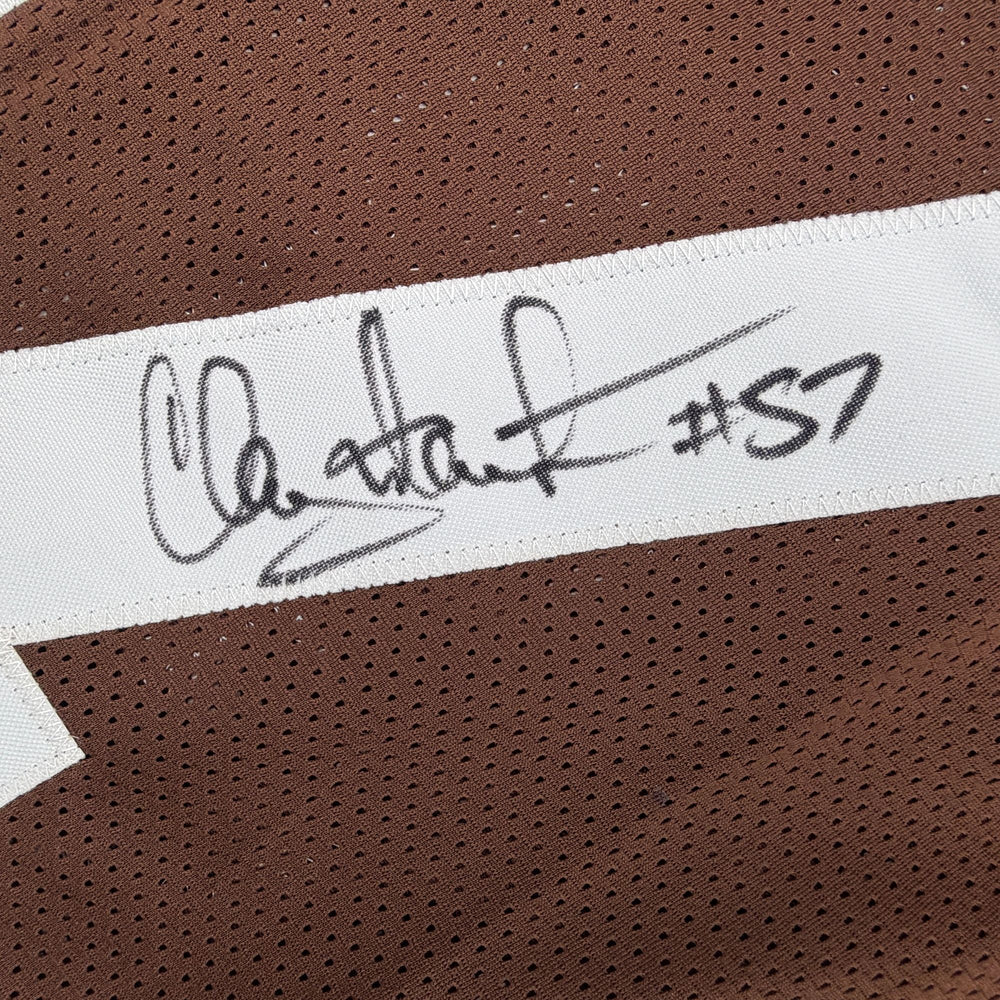 Autographed/Signed Clay Matthews Jr Cleveland Brown Football Jersey Beckett BAS COA (ONLINE ORDER ONLY)