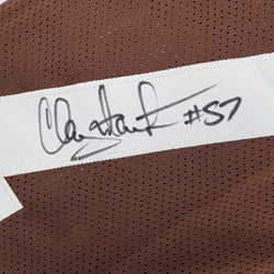 Autographed/Signed Clay Matthews Jr Cleveland Brown Football Jersey Beckett BAS COA (ONLINE ORDER ONLY)