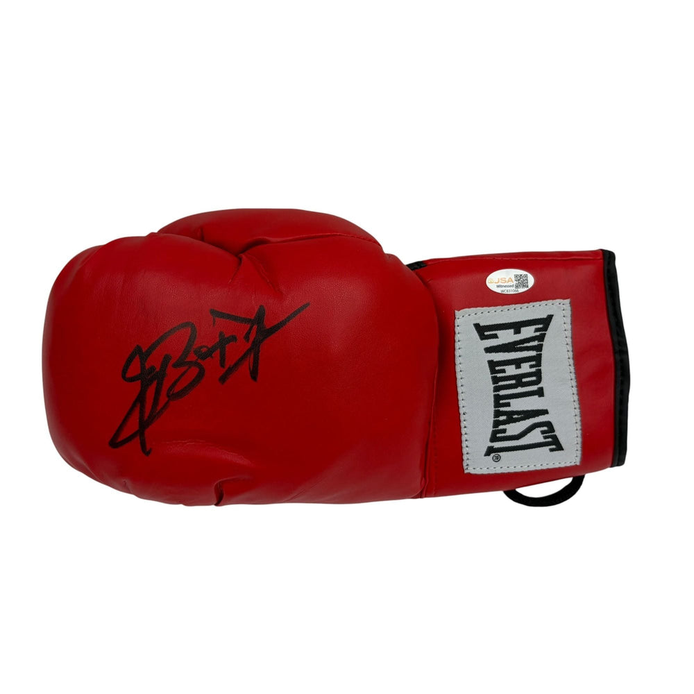 Autographed/Signed James Buster Douglas Red Everlast Boxing Glove JSA COA (ONLINE ORDER ONLY)