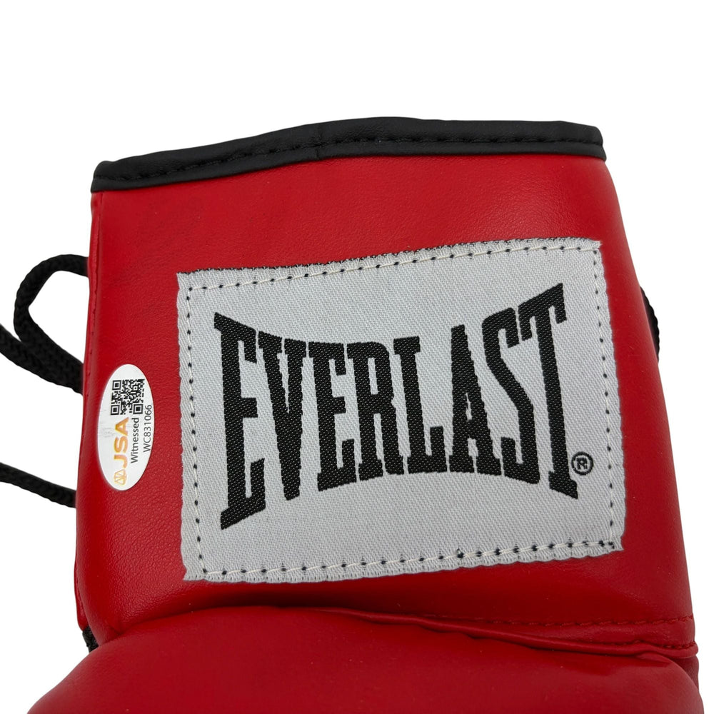 Autographed/Signed James Buster Douglas Red Everlast Boxing Glove JSA COA (ONLINE ORDER ONLY)