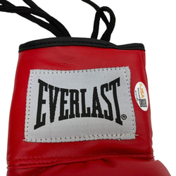 Autographed/Signed Michael Moorer Red Everlast Boxing Glove JSA COA (ONLINE ORDER ONLY)