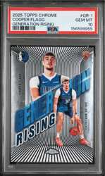 Graded 2025 Topps Chrome Cooper Flagg #GR1 Generation Rising Rookie RC Basketball Card PSA 10 Gem Mint (ONLINE ORDER ONLY)