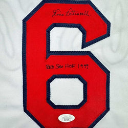 Framed Autographed/Signed Rico Petrocelli 35x39 HOF 1999 Boston White Baseball Jersey JSA COA