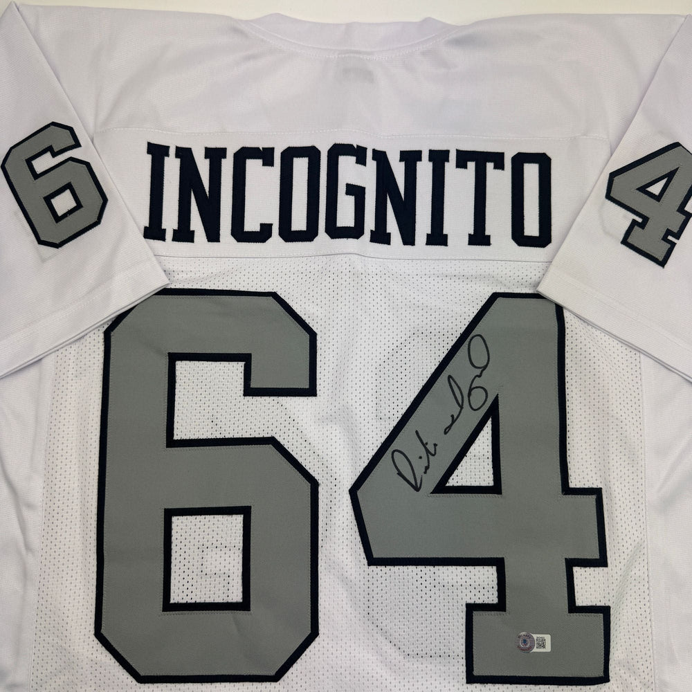 Autographed/Signed Richie Incognito Las Vegas Oakland Color Rush Football Jersey Beckett BAS COA (ONLINE ORDER ONLY)