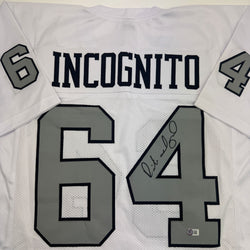 Autographed/Signed Richie Incognito Las Vegas Oakland Color Rush Football Jersey Beckett BAS COA (ONLINE ORDER ONLY)