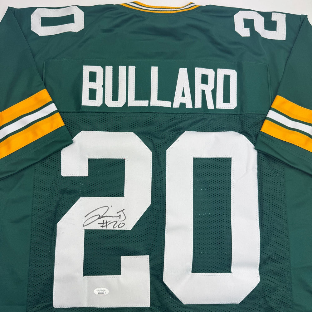 Autographed/Signed Jevon Bullard Green Bay Green Football Jersey JSA COA (ONLINE ORDER ONLY)
