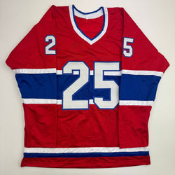 Autographed/Signed Jacques Lemaire Montreal Red Hockey Jersey Beckett BAS COA (ONLINE ORDER ONLY)