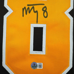 Autographed/Signed Michael Bunting Pittsburgh Black Hockey Jersey Beckett BAS COA (ONLINE ORDER ONLY)