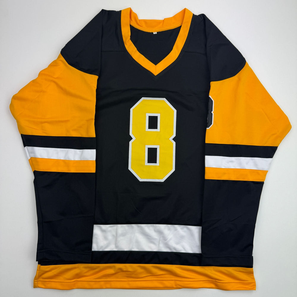 Autographed/Signed Michael Bunting Pittsburgh Black Hockey Jersey Beckett BAS COA (ONLINE ORDER ONLY)