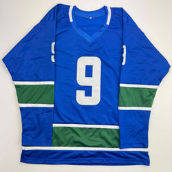 Autographed/Signed JT Miller Vancouver Blue Hockey Jersey Beckett BAS COA (ONLINE ORDER ONLY)