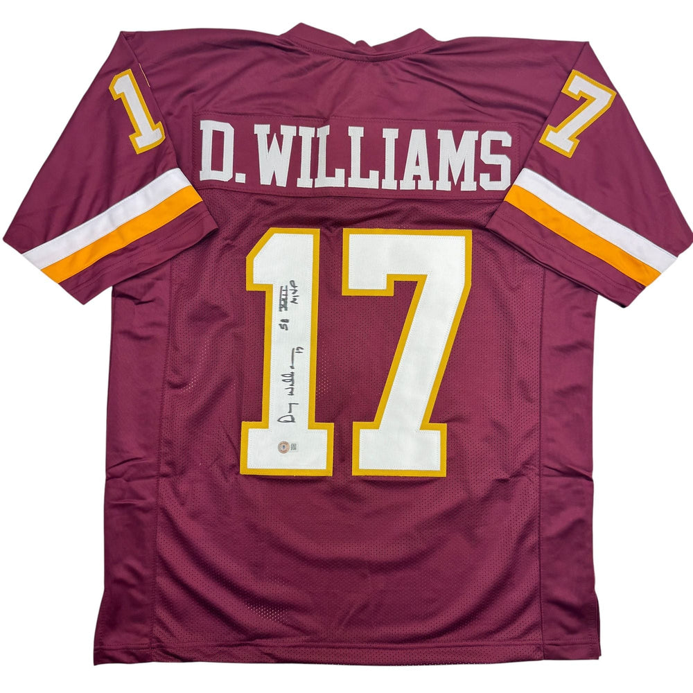 Autographed/Signed Doug Williams SB XXII MVP Washington Maroon Football Jersey Beckett BAS COA (ONLINE ORDER ONLY)