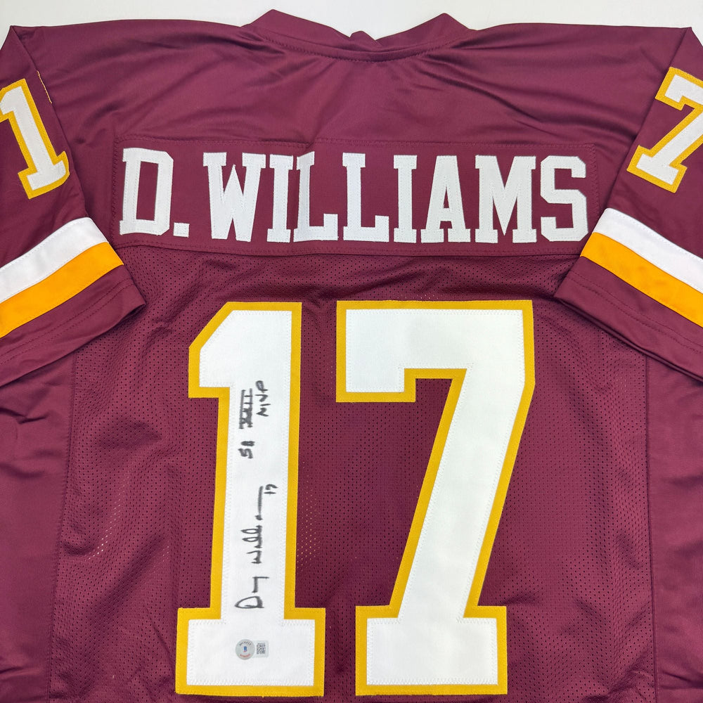 Autographed/Signed Doug Williams SB XXII MVP Washington Maroon Football Jersey Beckett BAS COA (ONLINE ORDER ONLY)