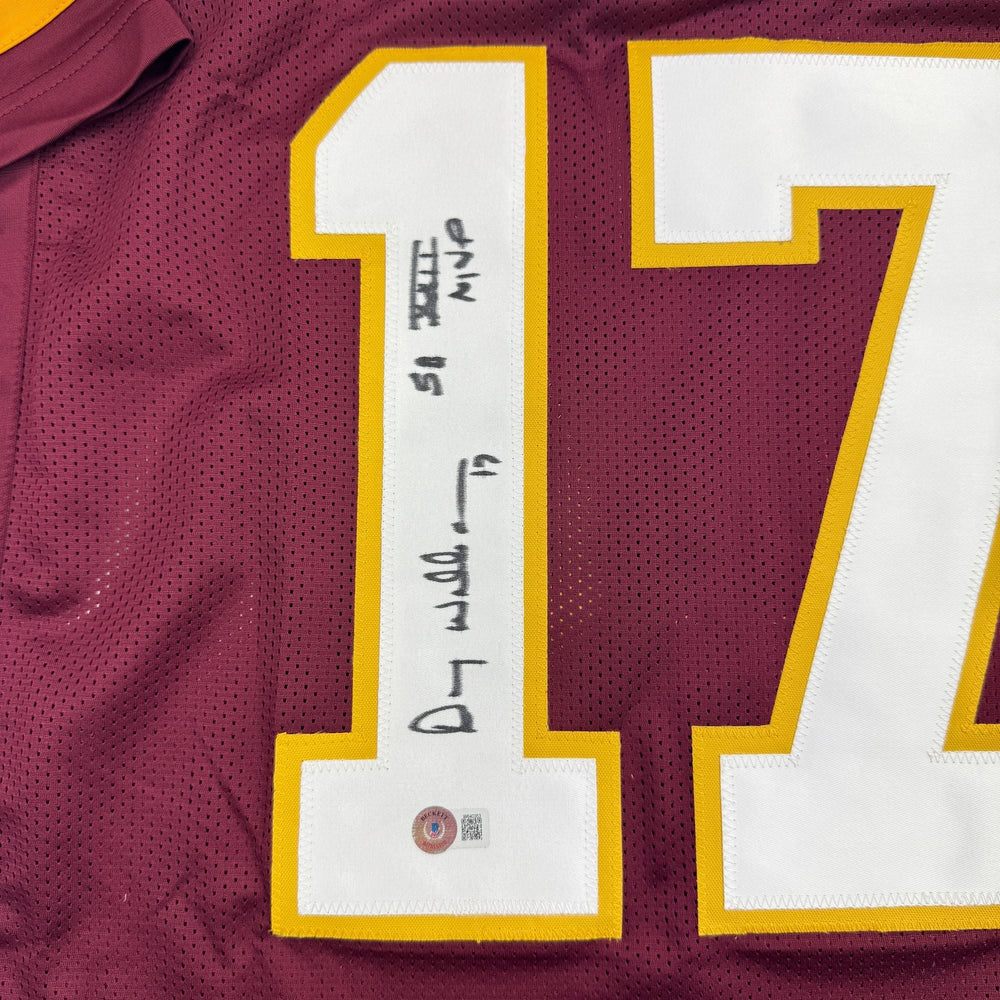 Autographed/Signed Doug Williams SB XXII MVP Washington Maroon Football Jersey Beckett BAS COA (ONLINE ORDER ONLY)