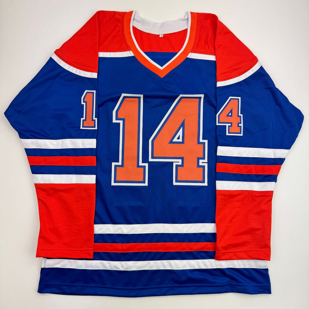 Autographed/Signed Mattias Ekholm Edmonton Blue Hockey Jersey Beckett BAS COA (ONLINE ORDER ONLY)