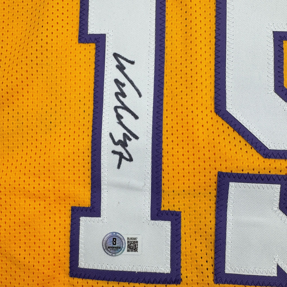 Autographed/Signed Ron Artest Metta World Peace Los Angeles Yellow Basketball Jersey Beckett BAS COA (ONLINE ORDER ONLY)