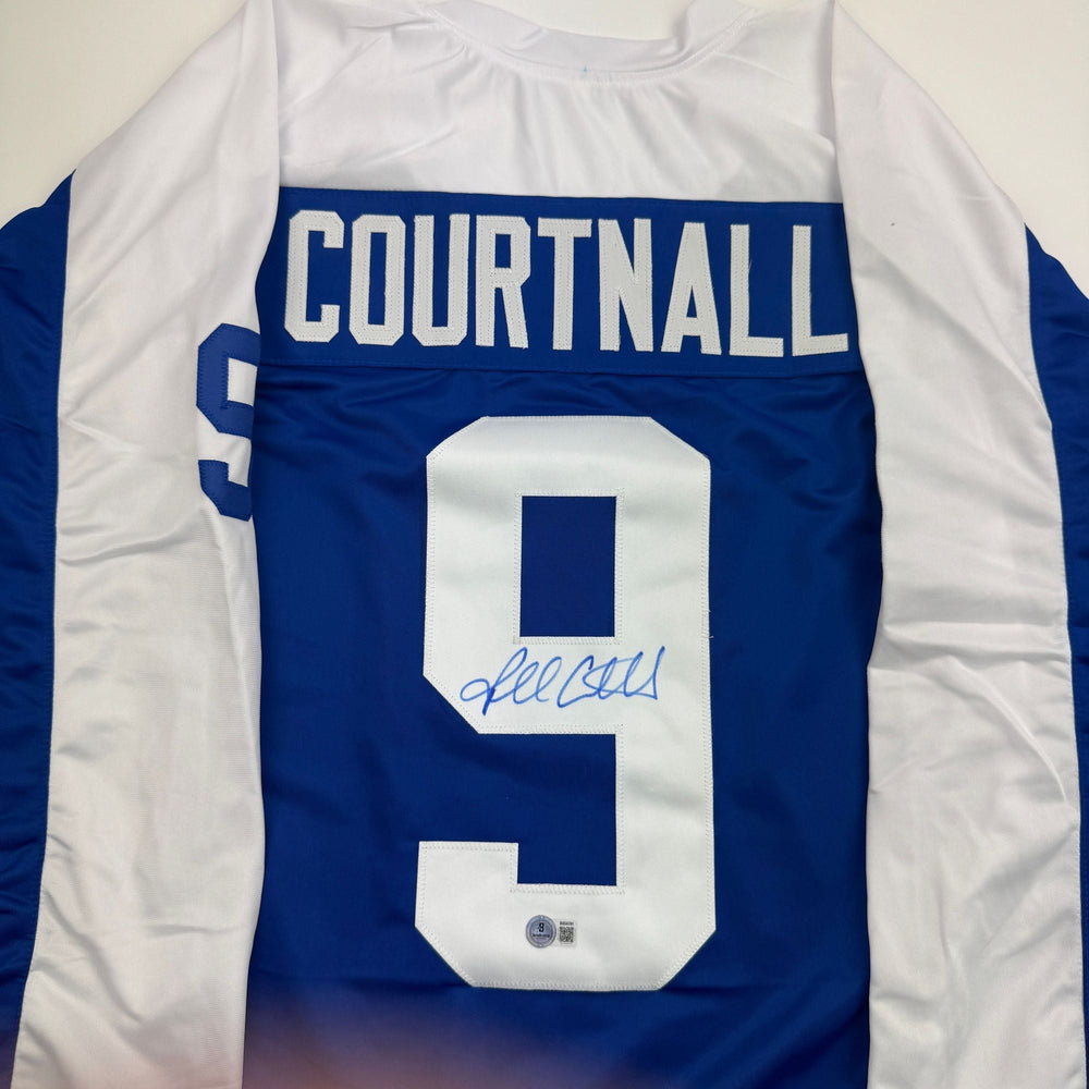Autographed/Signed Russ Courtnall Toronto Blue Hockey Jersey Beckett BAS COA (ONLINE ORDER ONLY)