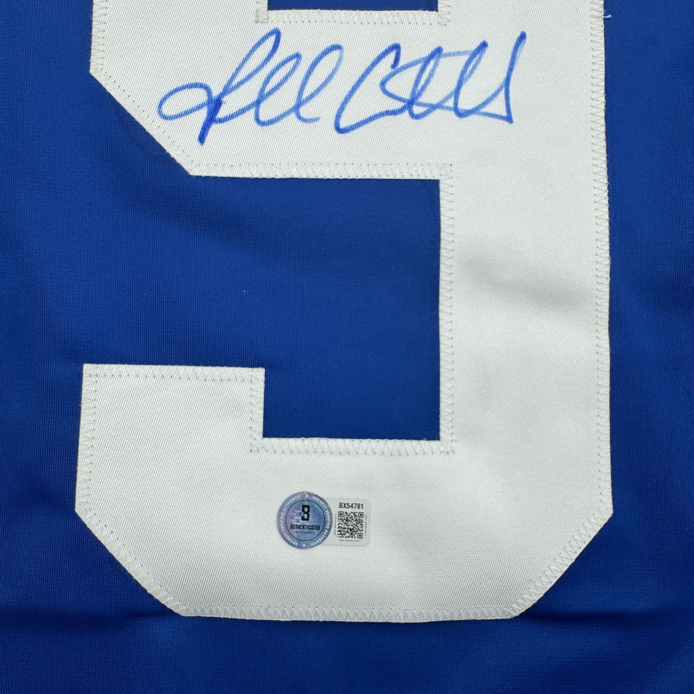 Autographed/Signed Russ Courtnall Toronto Blue Hockey Jersey Beckett BAS COA (ONLINE ORDER ONLY)
