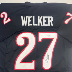 Autographed/Signed Wes Welker Texas Tech Black College Football Jersey JSA COA (ONLINE ORDER ONLY)