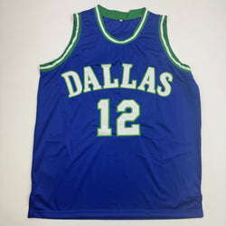 Autographed/Signed Derek Harper Dallas Retro Blue Basketball Jersey Beckett BAS COA (ONLINE ORDER ONLY)
