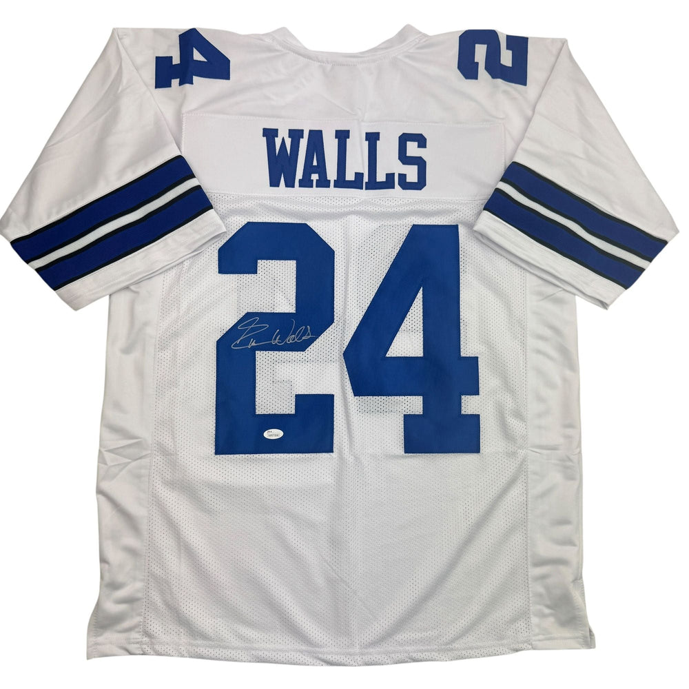 Autographed/Signed Everson Walls Dallas White Football Jersey JSA COA (ONLINE ORDER ONLY)