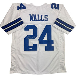 Autographed/Signed Everson Walls Dallas White Football Jersey JSA COA (ONLINE ORDER ONLY)