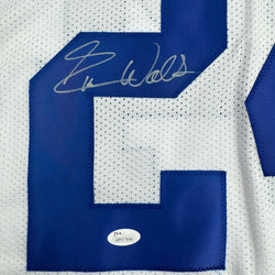 Autographed/Signed Everson Walls Dallas White Football Jersey JSA COA (ONLINE ORDER ONLY)