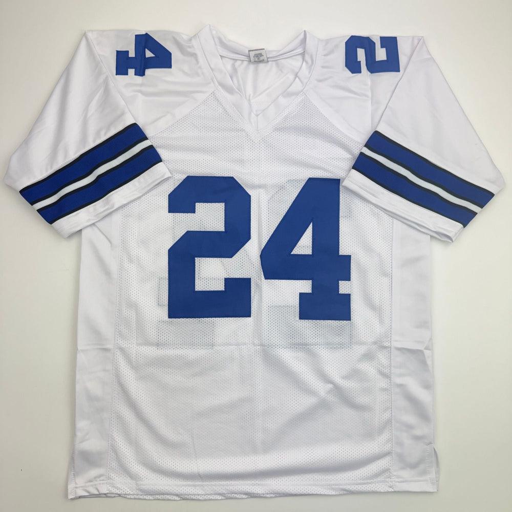 Autographed/Signed Everson Walls Dallas White Football Jersey JSA COA (ONLINE ORDER ONLY)