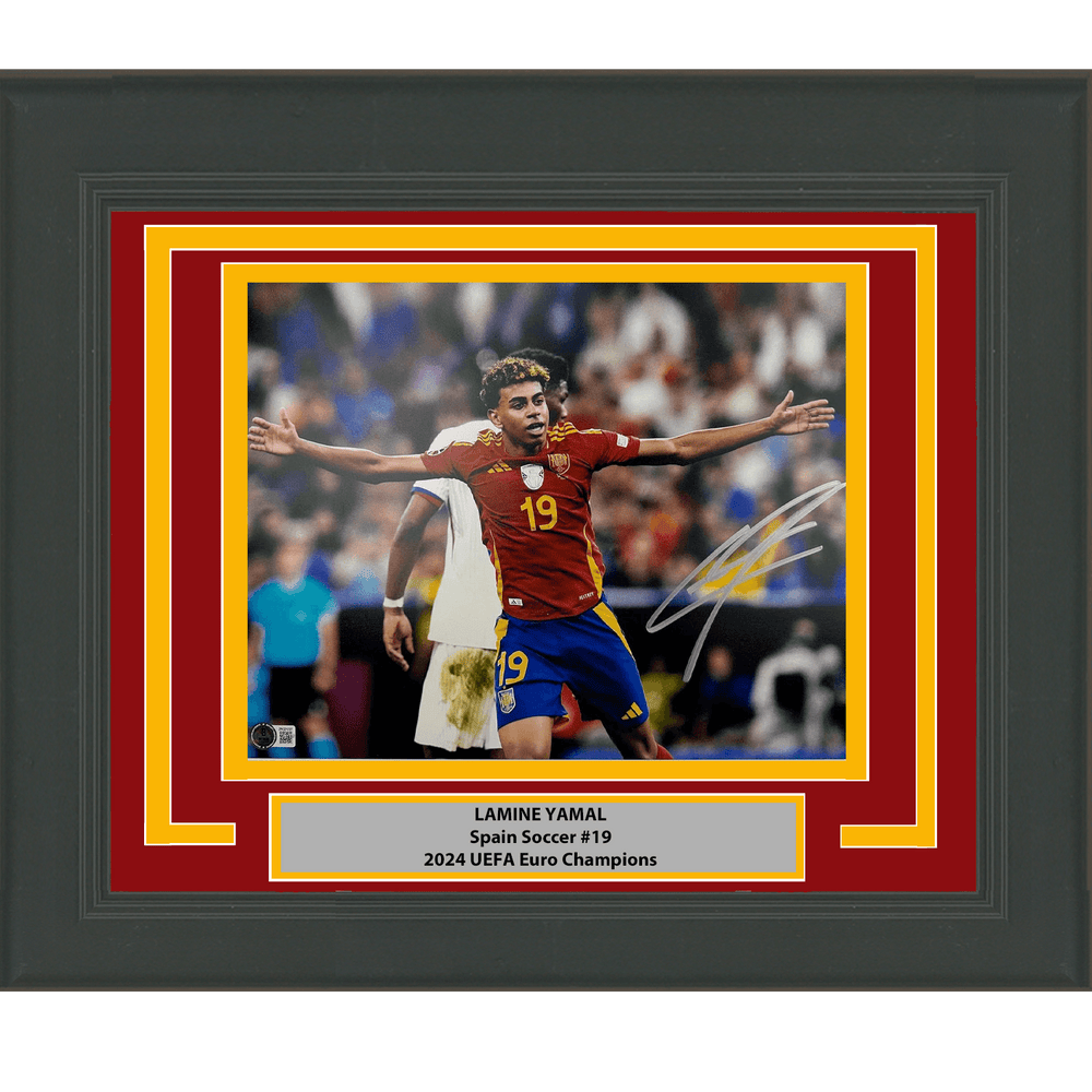 Framed Autographed/Signed Lamine Yamal Spain 11x14 Soccer World Cup Photo Beckett BAS COA #6
