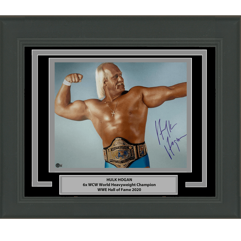 Framed Autographed/Signed Hulk Hogan 16x20 WWE WWF Hulkamania Wrestling Photo Beckett BAS COA #7