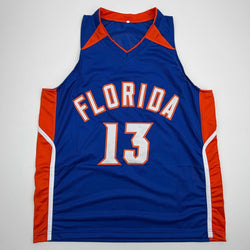 Autographed/Signed Joakim Noah Florida Blue College Basketball Jersey Beckett BAS COA