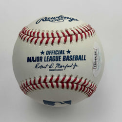 Autographed/Signed John Rocker 99 NL Champs Rawlings Official Major League ROML Baseball JSA COA