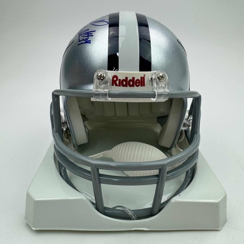 Autographed/Signed Herschel Walker Dallas Cowboys Mini Football Helmet PSA COA
