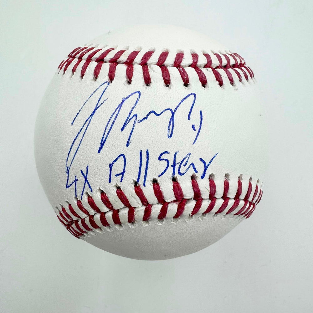 Autographed/Signed Jose Reyes "4x All-Star" Rawlings Official Major League ROML Baseball JSA COA
